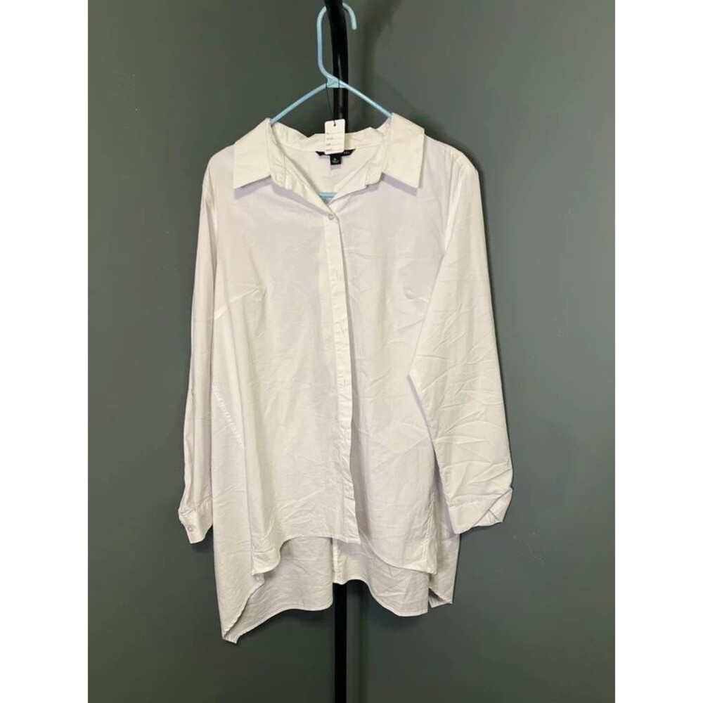 Zac & Rachel White Long-Sleeve Button Front Shirt